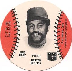 1978 Wiffle Ball Discs #NNO Luis Tiant Front