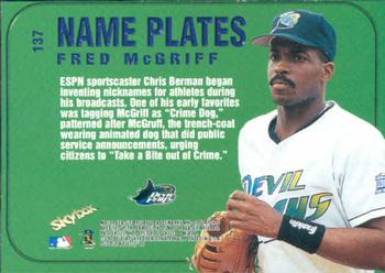 1998 SkyBox Dugout Axcess #137 Fred McGriff Back
