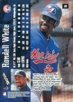 1998 SkyBox Dugout Axcess #30 Rondell White Back
