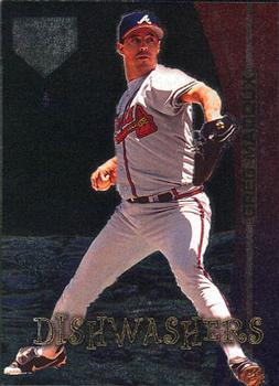 1998 SkyBox Dugout Axcess - Dishwashers #D1 Greg Maddux Front