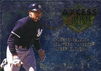 1998 SkyBox Dugout Axcess - Frequent Flyers #FF3 Chuck Knoblauch Front