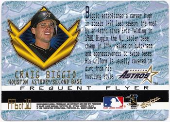 1998 SkyBox Dugout Axcess - Frequent Flyers #FF6 Craig Biggio Back