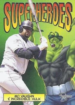 1998 SkyBox Dugout Axcess - SuperHeroes #10SH Mo Vaughn / Hulk Front