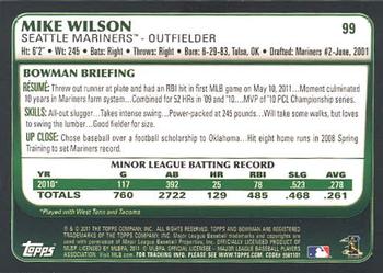 2011 Bowman Draft Picks & Prospects #99 Mike Wilson Back