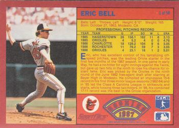 1987 Sportflics Rookies I #1 Eric Bell Back