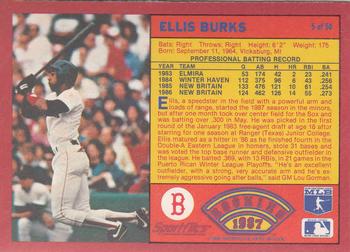 1987 Sportflics Rookies I #5 Ellis Burks Back
