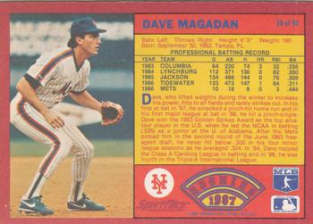 1987 Sportflics Rookies I #10 Dave Magadan Back