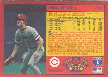 1987 Sportflics Rookies I #17 Paul O'Neill Back