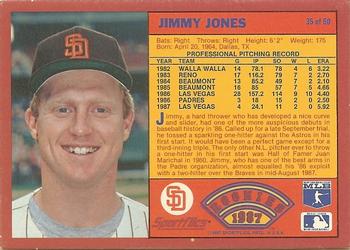 1987 Sportflics Rookies II #35 Jimmy Jones Back