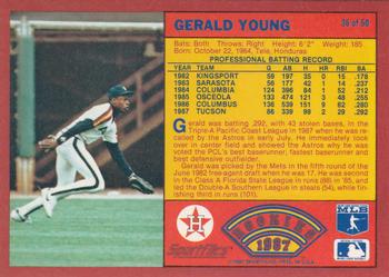 1987 Sportflics Rookies II #36 Gerald Young Back