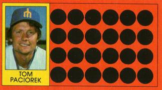 1981 Topps Scratch-Offs #23 Tom Paciorek Front
