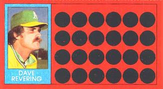 1981 Topps Scratch-Offs #22 Dave Revering Front