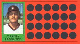 1981 Topps Scratch-Offs #25 Carney Lansford Front