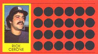 1981 Topps Scratch-Offs #28 Rick Cerone Front
