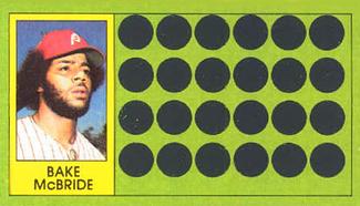 1981 Topps Scratch-Offs #58 Bake McBride Front