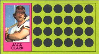 1981 Topps Scratch-Offs #70 Jack Clark Front