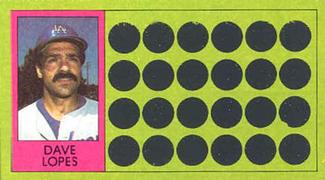 1981 Topps Scratch-Offs #92 Dave Lopes Front