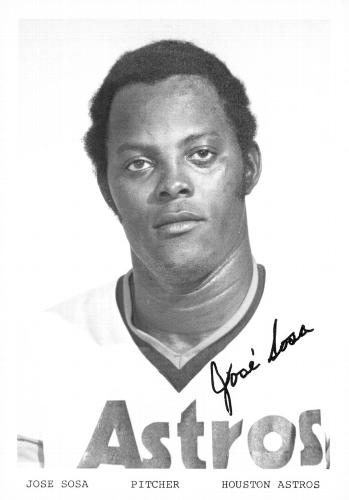 1976 Houston Astros Photocards #NNO Jose Sosa Front