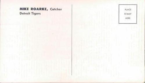 1962 Ford Detroit Tigers Postcards #NNO Mike Roarke Back