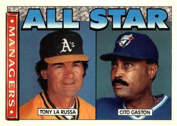 1990 Topps TV All-Stars #33 Tony La Russa / Cito Gaston Front