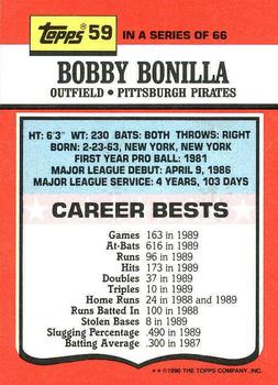 1990 Topps TV All-Stars #59 Bobby Bonilla Back