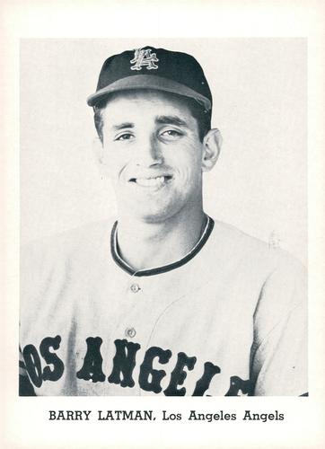 1965 Jay Publishing Los Angeles Angels #NNO Barry Latman Front