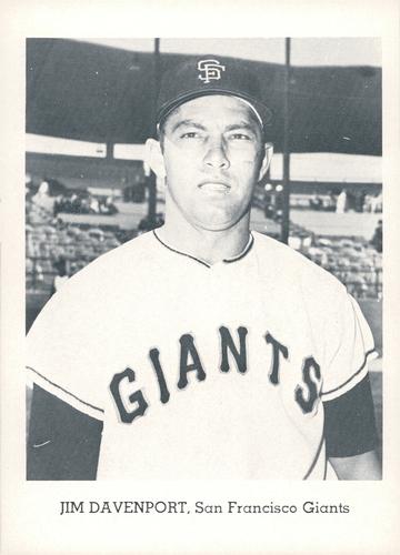 1965 Jay Publishing San Francisco Giants #NNO Jim Davenport Front