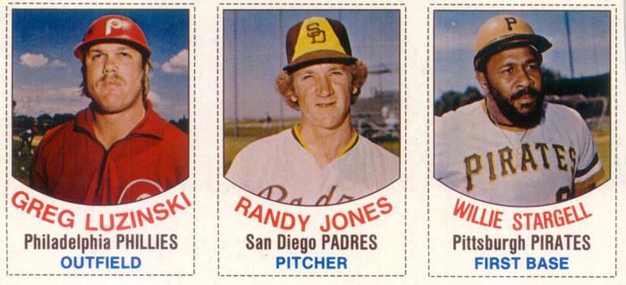 1977 Hostess - Panels #25-27 Greg Luzinski / Randy Jones / Willie Stargell Front