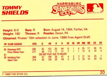 1989 Star #20 Tommy Shields Back