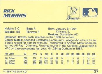 1989 Star #37 Rick Morris Back