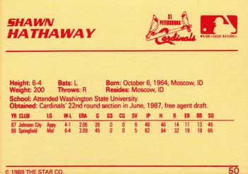 1989 Star #50 Shawn Hathaway Back