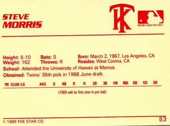 1989 Star #53 Steve Morris Back