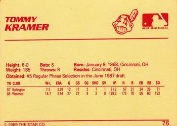 1989 Star #76 Tommy Kramer Back