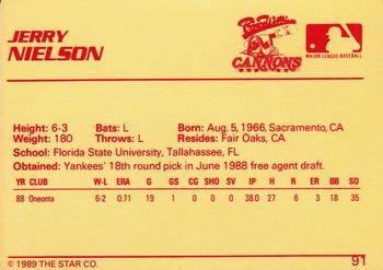 1989 Star #91 Jerry Nielsen Back