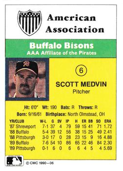 1990 CMC #6 Scott Medvin Back