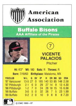 1990 CMC #7 Vicente Palacios Back