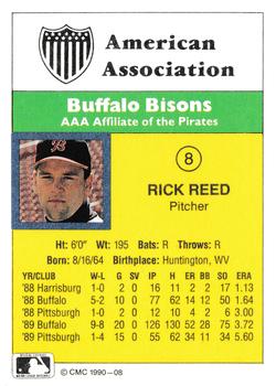 1990 CMC #8 Rick Reed Back