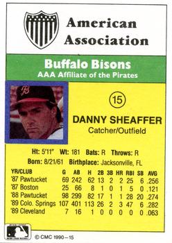 1990 CMC #15 Danny Sheaffer Back
