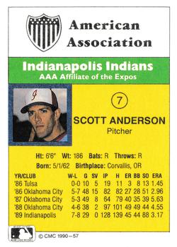 1990 CMC #57 Scott Anderson Back