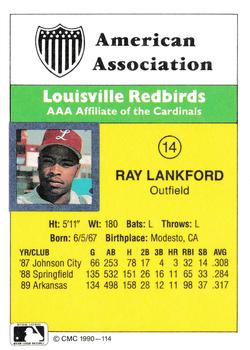 1990 CMC #114 Ray Lankford Back