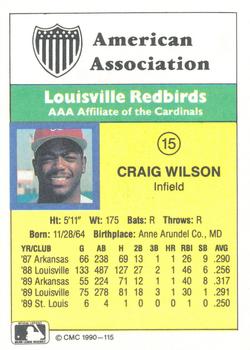 1990 CMC #115 Craig Wilson Back