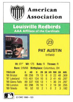 1990 CMC #123 Pat Austin Back