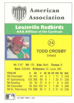 1990 CMC #124 Todd Crosby Back