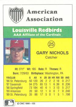 1990 CMC #125 Gary Nichols Back