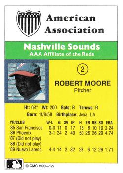 1990 CMC #127 Robert Moore Back