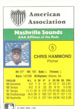 1990 CMC #130 Chris Hammond Back