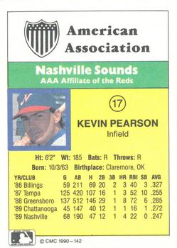 1990 CMC #142 Kevin Pearson Back