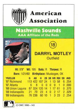 1990 CMC #143 Darryl Motley Back