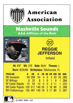 1990 CMC #147 Reggie Jefferson Back