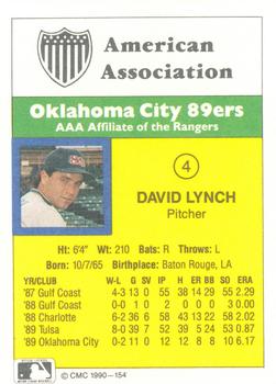 1990 CMC #154 David Lynch Back
